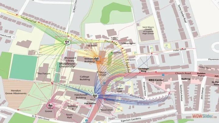 Complete Mapping of the VANET Testbed @MDX Complete Mapping of the VANET Testbed @MDX
